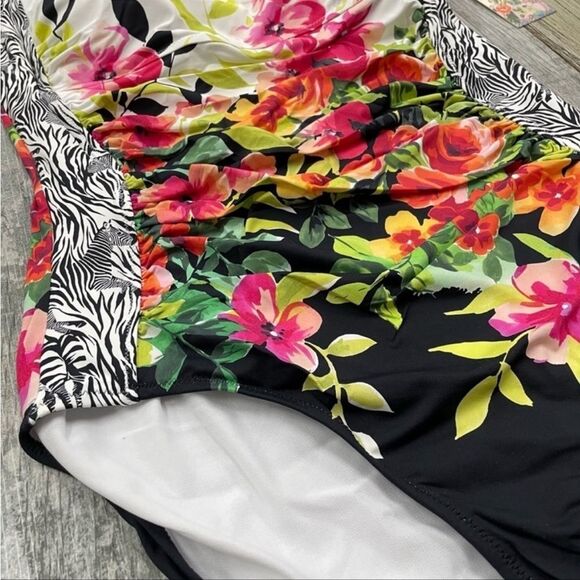 Johnny Was Fay Floral One Piece Swimsuit - Picture 4 of 6